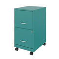 Teal 2-Drawer Mobile Filing Cabinet U40557