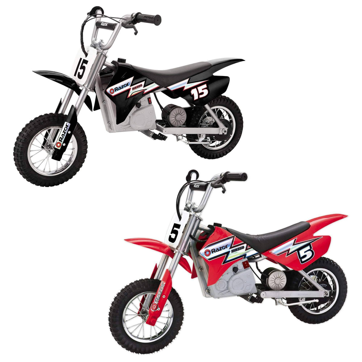 Kids Electric Motocross Motorcycle Bikes, 1 Black & 1 Red R174