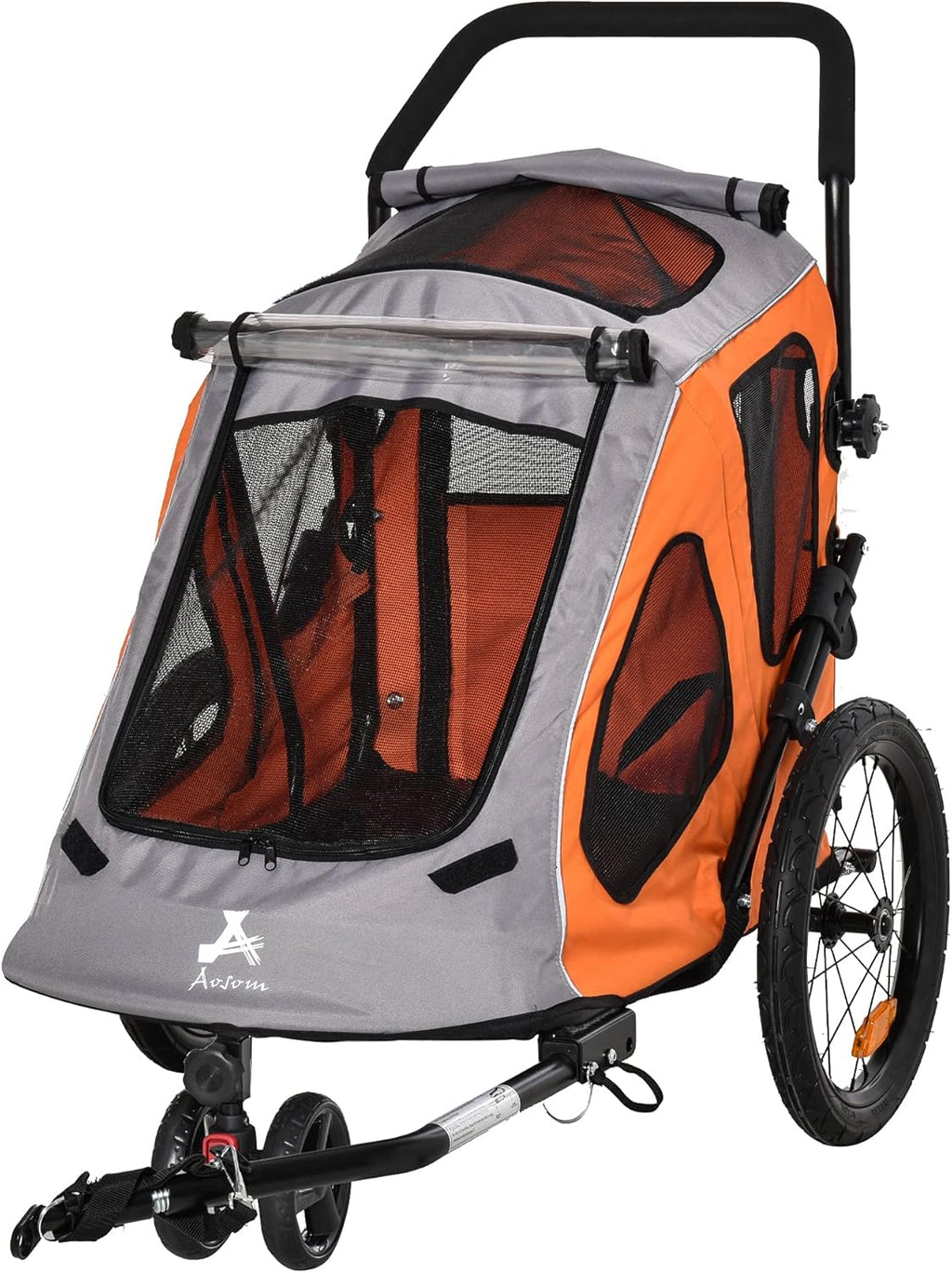 Dog Bike Trailer 2-in-1 Pet Stroller with 360 Swivel Wheel M9061
