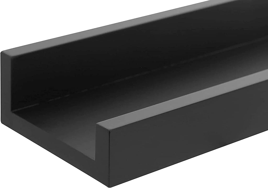 Black 4 Pack 23" Wood Floating Shelves Y52282