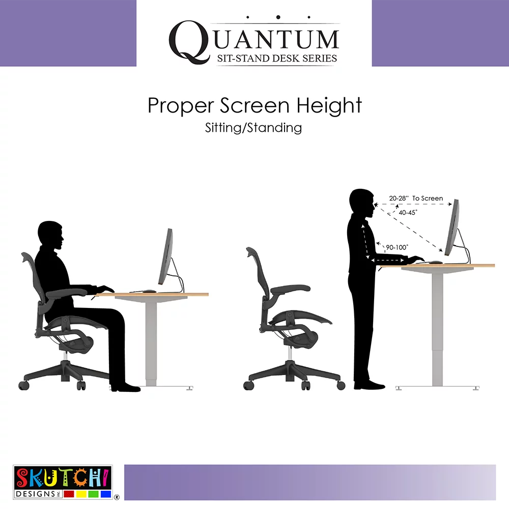 L-Shaped Electric Height Adjustable Desk 6' X 6' T10367
