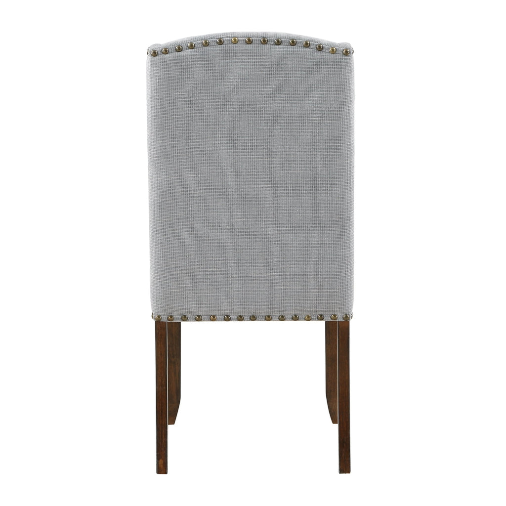 Brown and Grey Traditional Accent Dining Chair Set of Two R9989