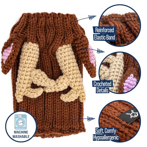 Knit Deer Antler Snood Wrap for Pets P65245