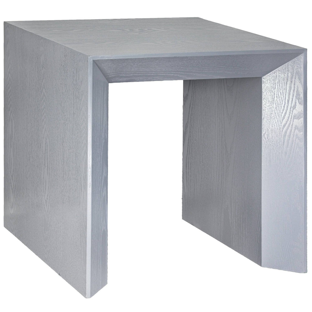 Grey Square Wood Accent Table F4952