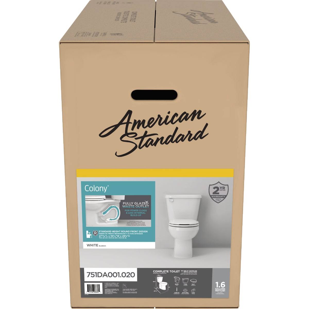 White Round Toilet J5876