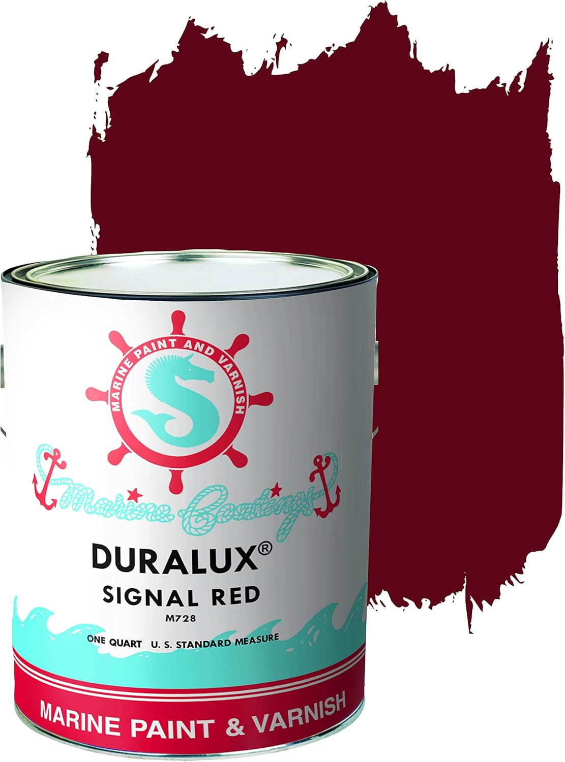 Marine Paint, Signal Red, 1 Gallon Pack of 2 Q155332