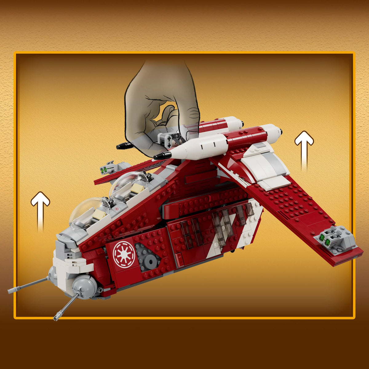 Buildable Star Wars Toy with 3 Clone Trooper Minifigures N80200