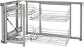 Chrome Sliding 4-Shelf Blind Corner Cabinet Organizer D388