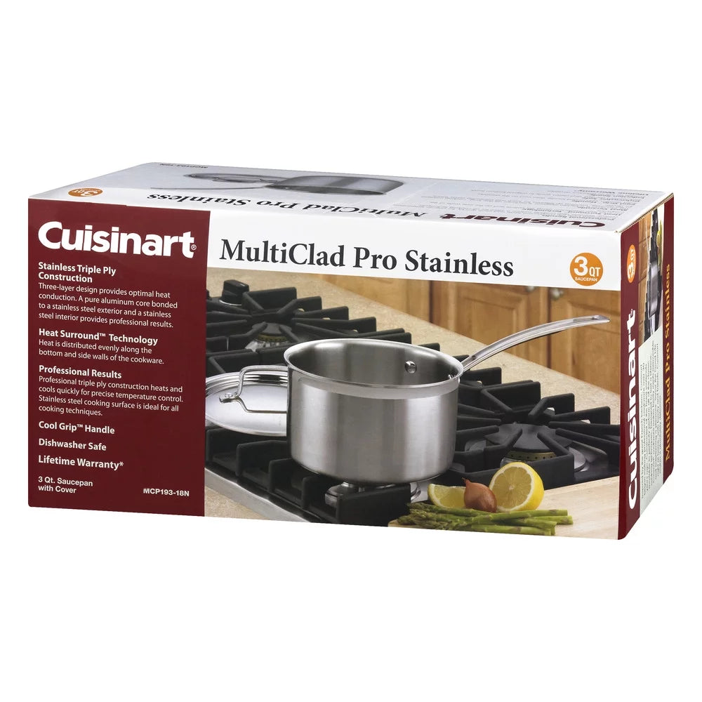 Triple Ply Stainless 3-Quart Saucepan L416