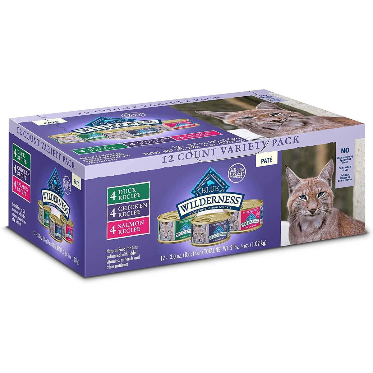 Blue Buffalo Wilderness Pate Variety Pack Wet Cat Food G74878