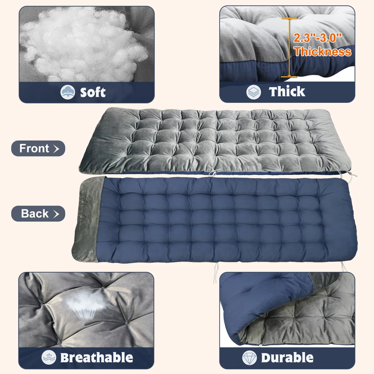 Folding Camping Cot with Pillow and Mattress P847448