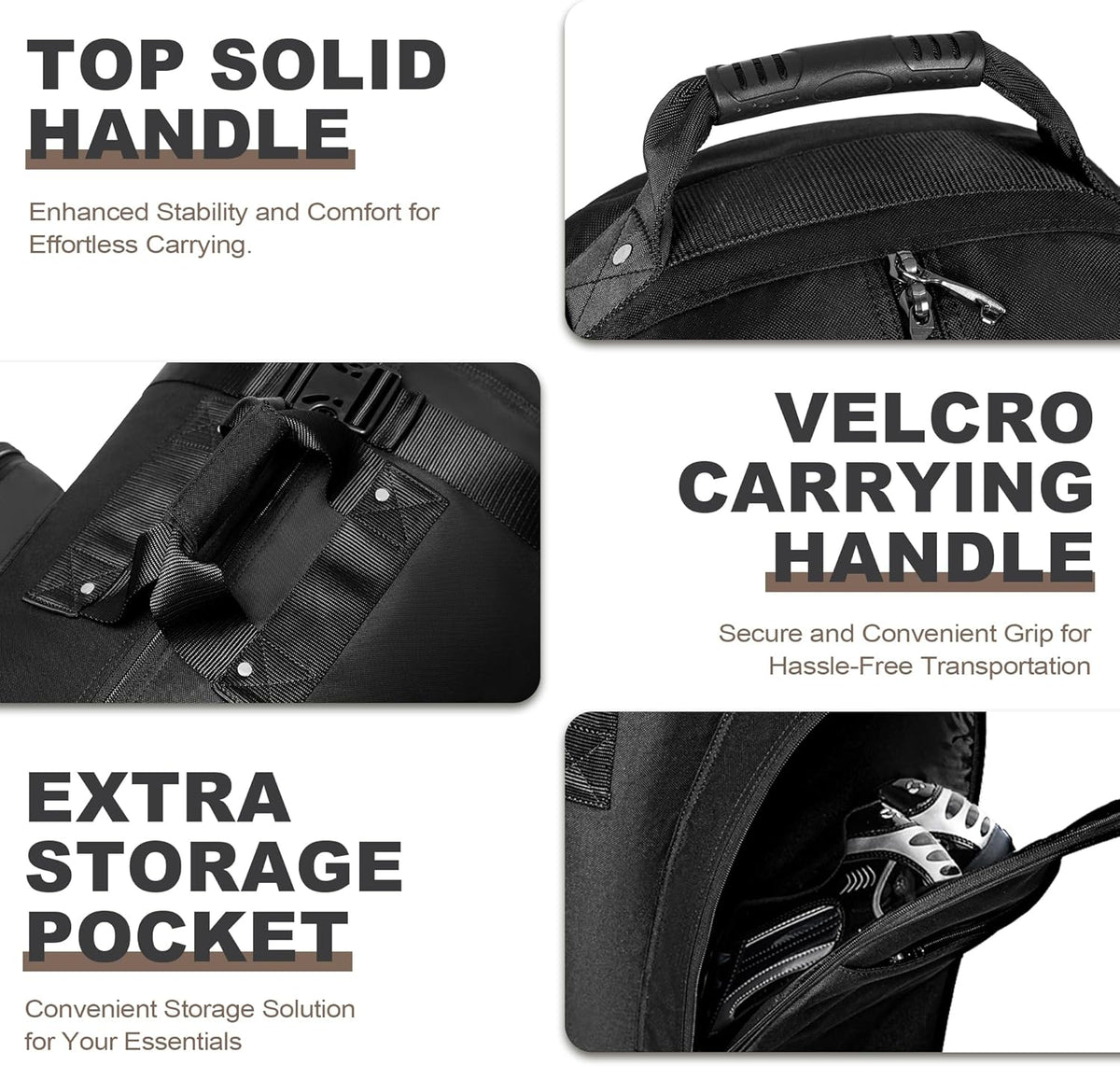 Heavy Duty 600D Polyester Oxford Golf Travel Bag with Wheels W2858