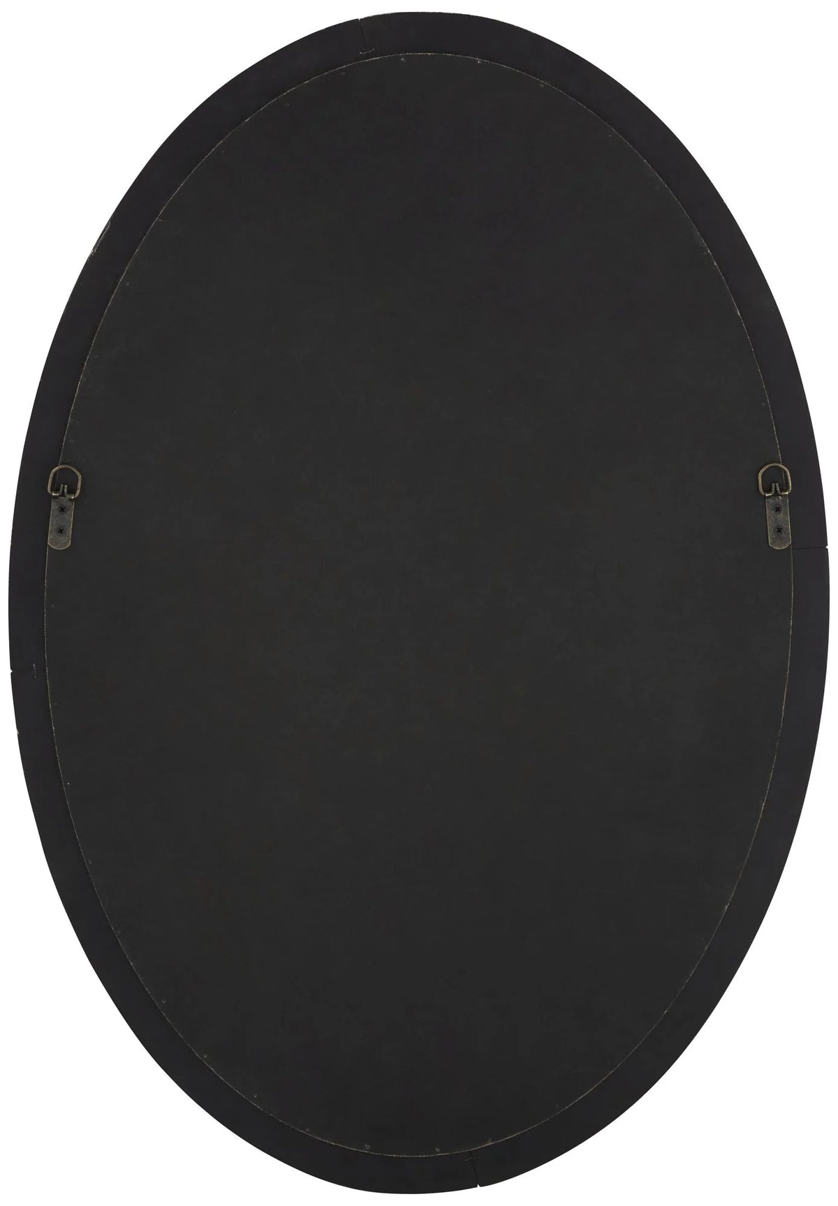 Oval Decorative Wall Mirror Beaded Trim Wood Frame 23 1/2" Wide N4735