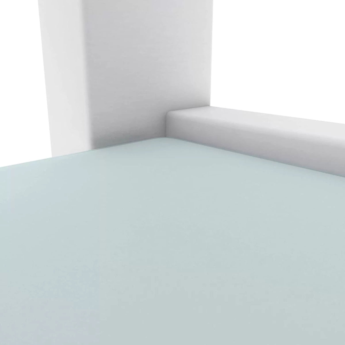 Glass End Table, 2 Layer White Small Corner Table C226649