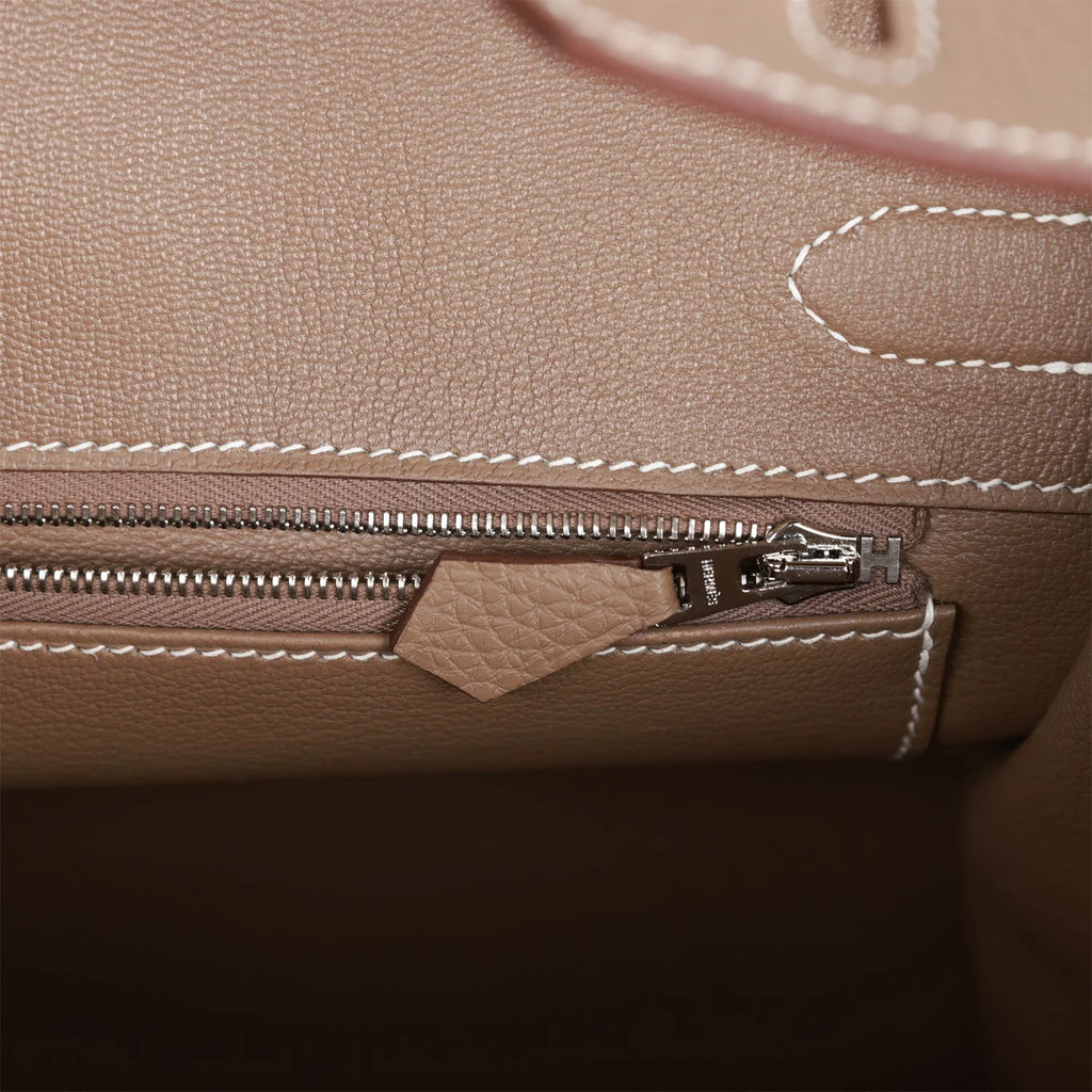 Etoupe Togo Palladium Hardware Handbag D96256