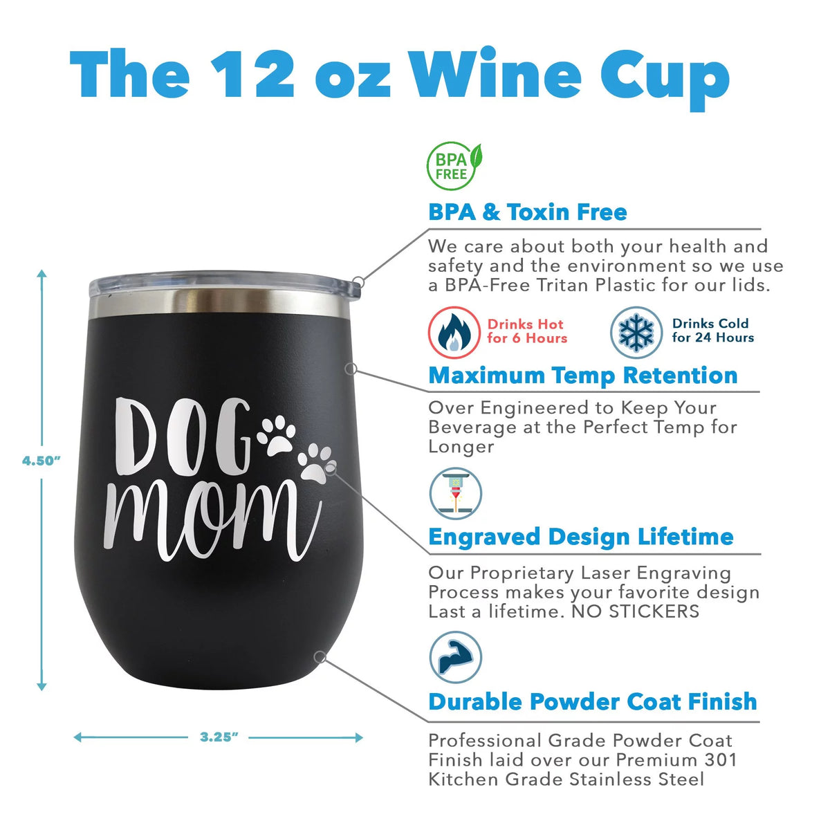 Engraved 12 oz Red Wine Cup Y911795