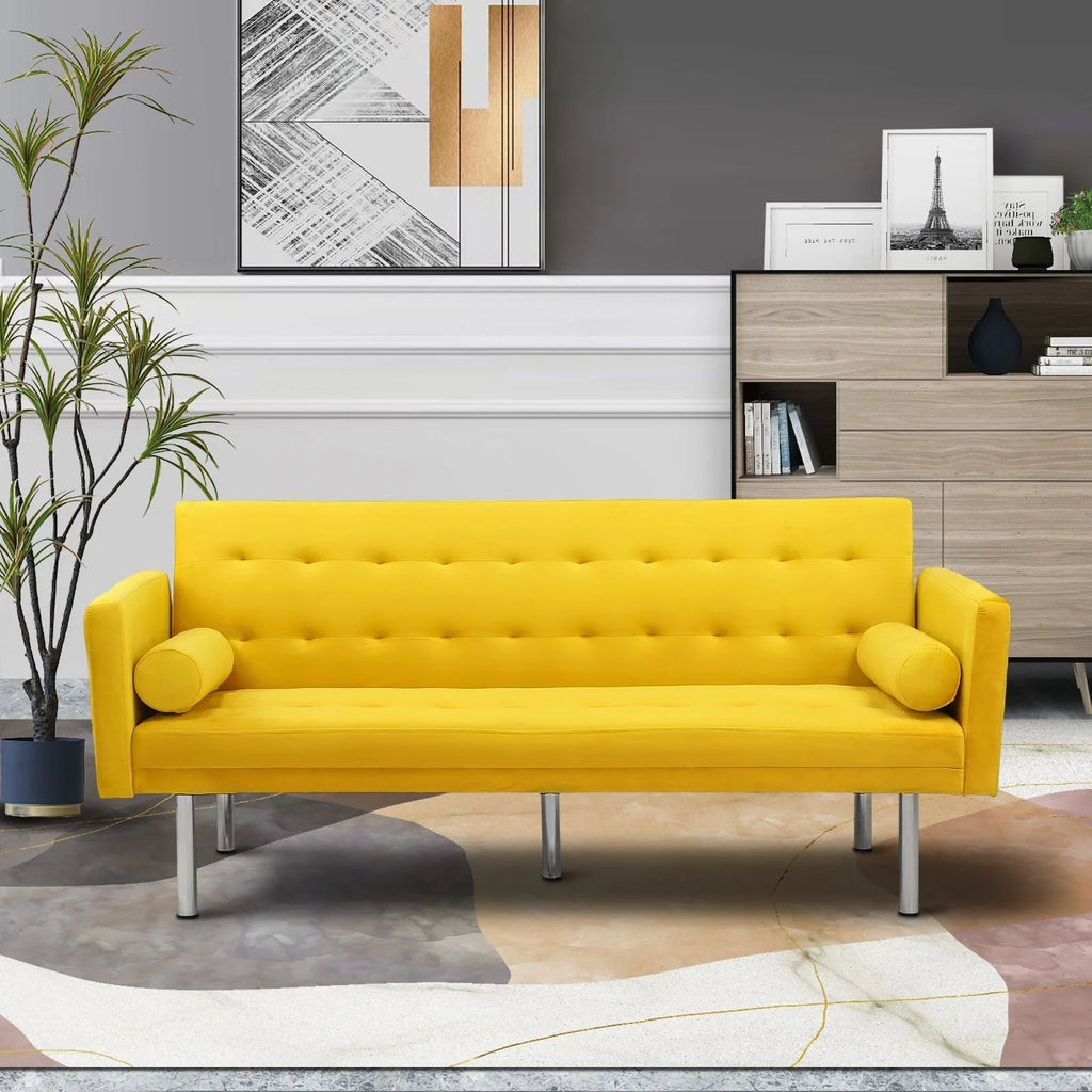 68.5" Velvet Convertible Sleeper Sofa T9478