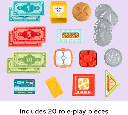 Toddler Learning Toy Cash Register Play Store with 20 Pieces Y181602