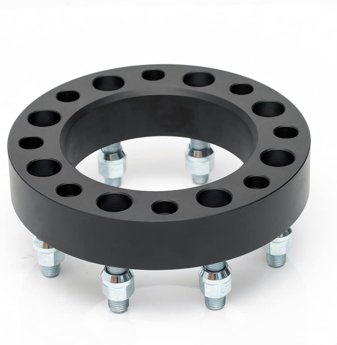 Black Forged 8x170 to 8x180 Wheel Adapters 1.5 Inch with 14x1.5 Studs Pack of 4 E362972