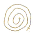 10K Yellow Gold Diamond Tennis Chain Necklace A2146