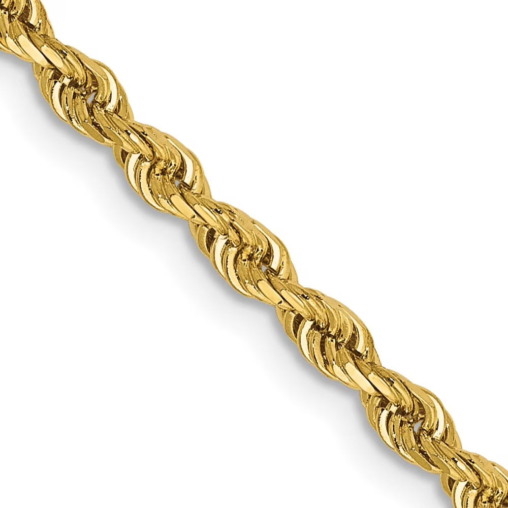 14k Yellow Gold Rope Chain Necklace 16inch I594586
