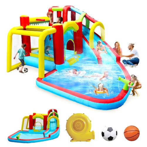 7 in1 Inflatable Water Park Bouncer with Splash Pool V30711