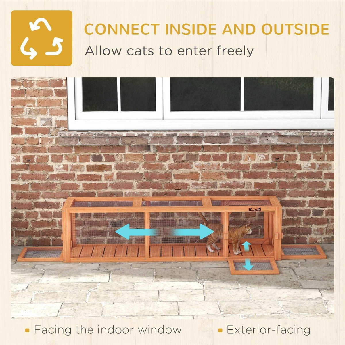 Extendable Wooden Outdoor Cat Tunnel T329