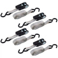 1” x 14' High Tension Ratchet Tie-Down with S Hooks, 4 Pack J697