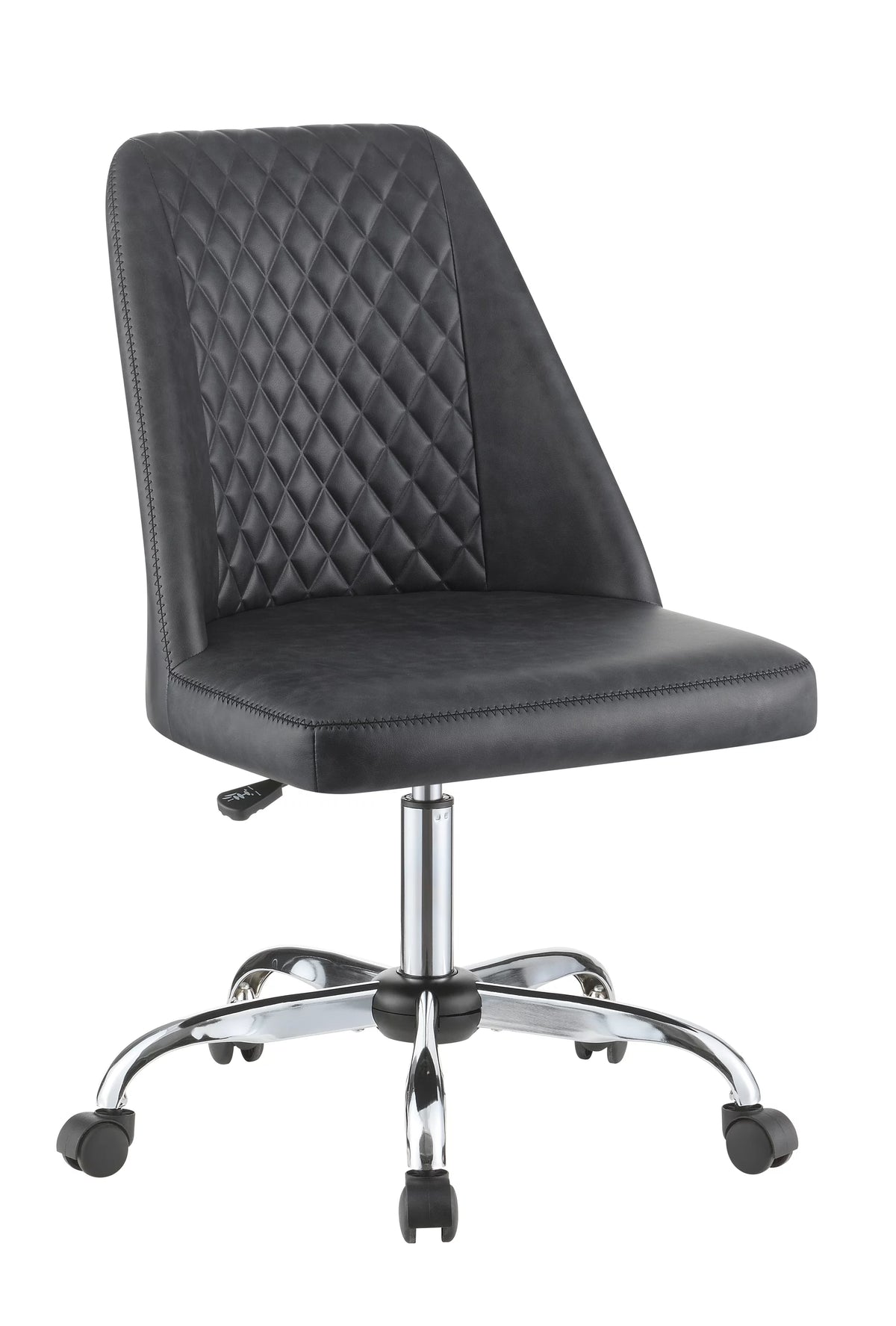 Grey and Chrome Upholstered Office Chair Y71423