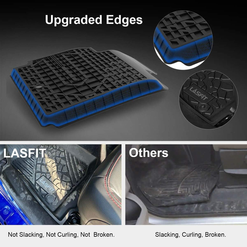 Black TPE Car Floor Liners Front & Rear Rows W483628