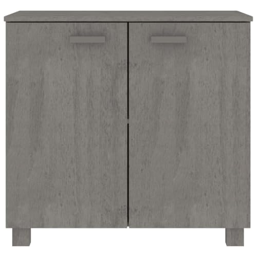 Light Gray Solid Wood Pine Sideboard with 2 Doors B562