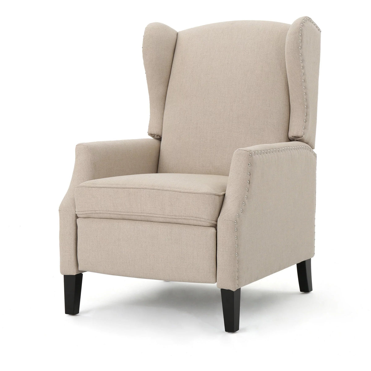 Taupe Tweed Wingback Pushback Recliner A232865