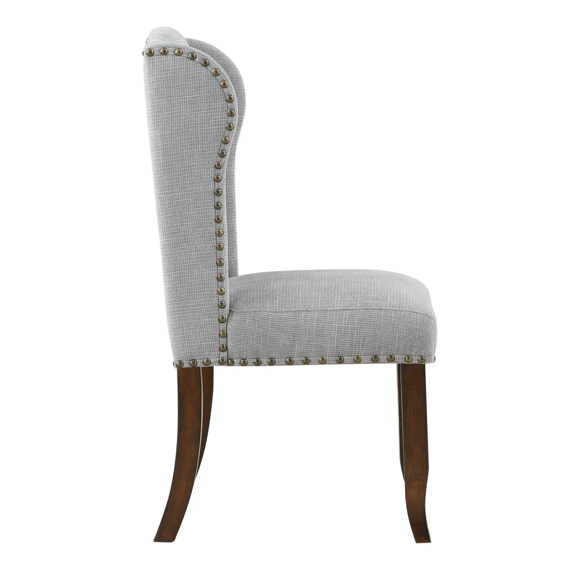 Brown and Grey Traditional Accent Dining Chair Set of Two R9989