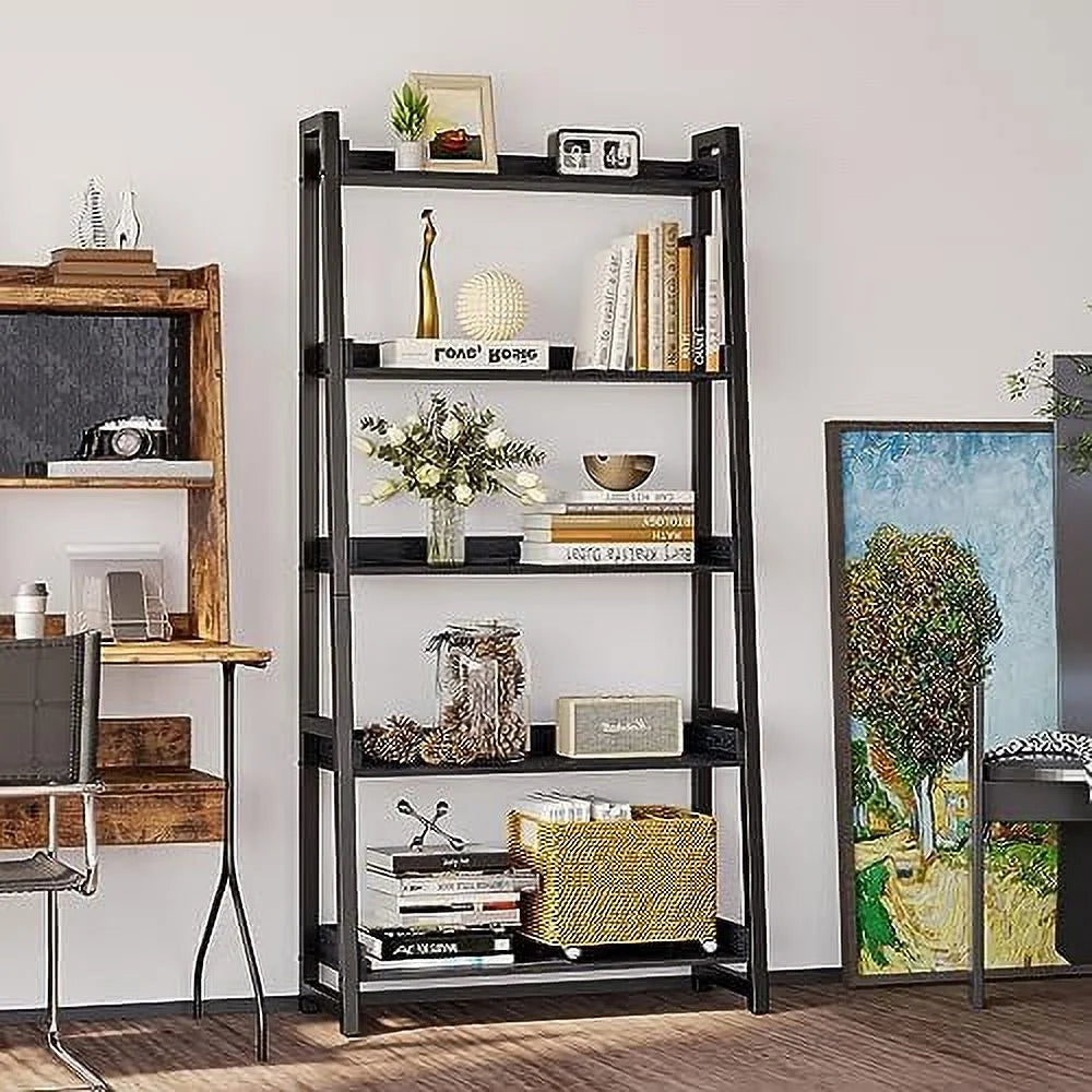 5-Tier 31.5in Wide Metal Bookshelf M44396
