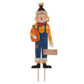 Orange and Blue Scarecrow Yard Stake Sign Decor Q87344