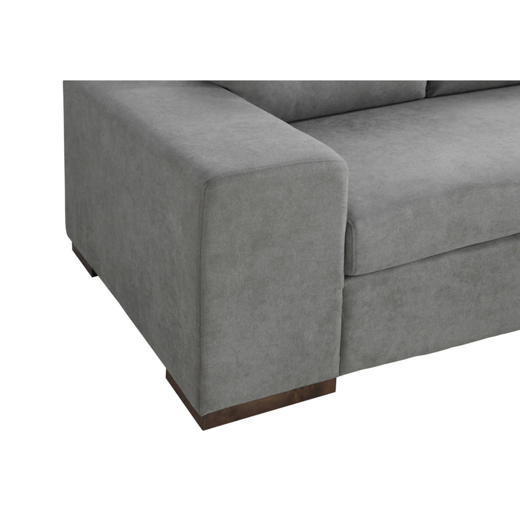 Bianca Gray Fabric Sectional Sofa with Console Table and Right Hand Facing Chaise K172894