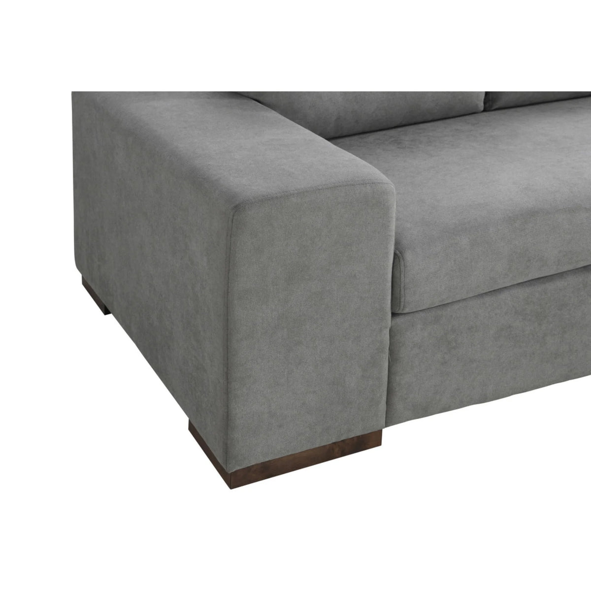 Bianca Gray Fabric Sectional Sofa with Console Table and Right Hand Facing Chaise K172894