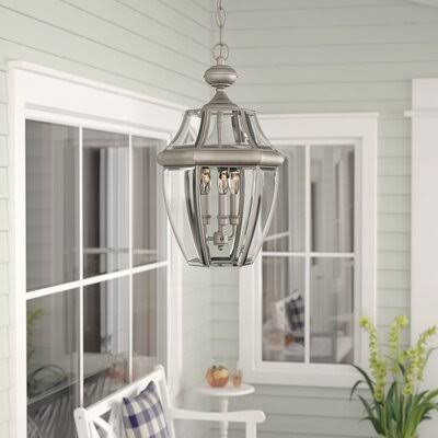 Pewter Outdoor Hanging Lantern B8593