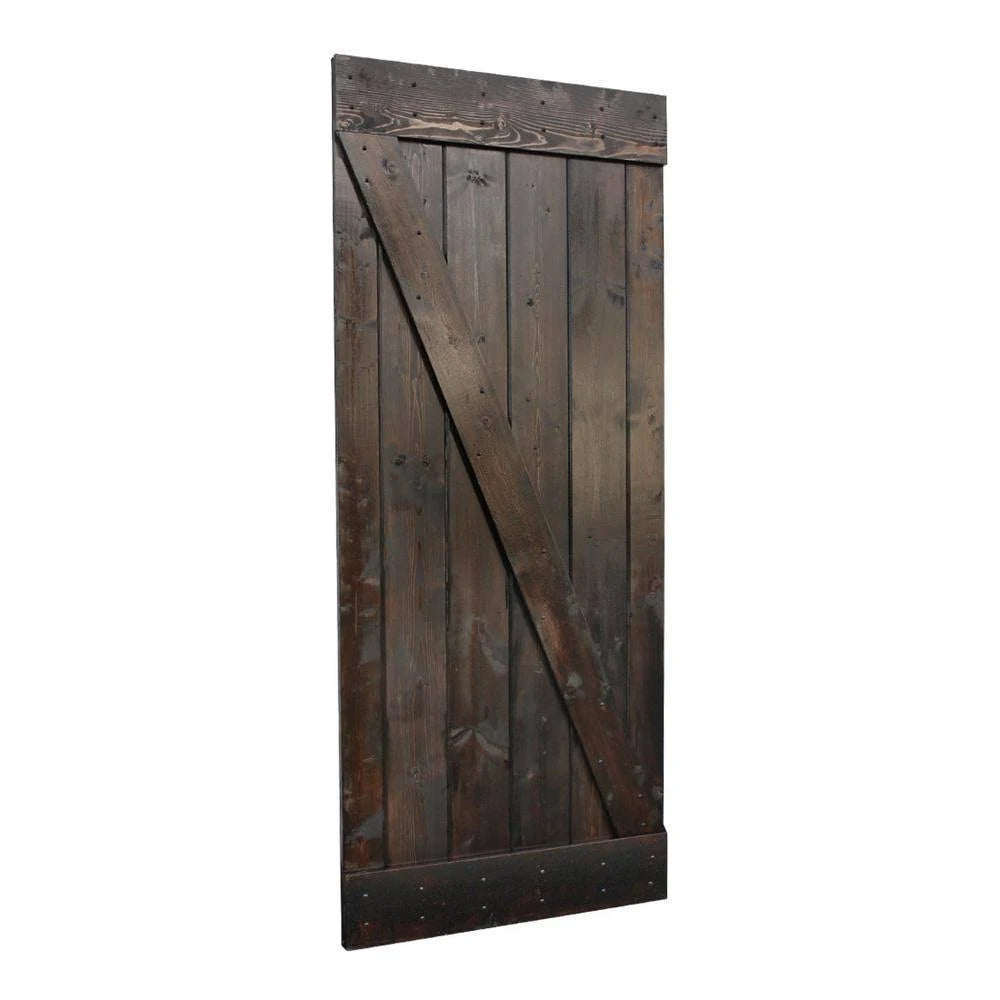 Paneled Wood Barn Door with Installation Hardware Kit - 36 x 84 H837014