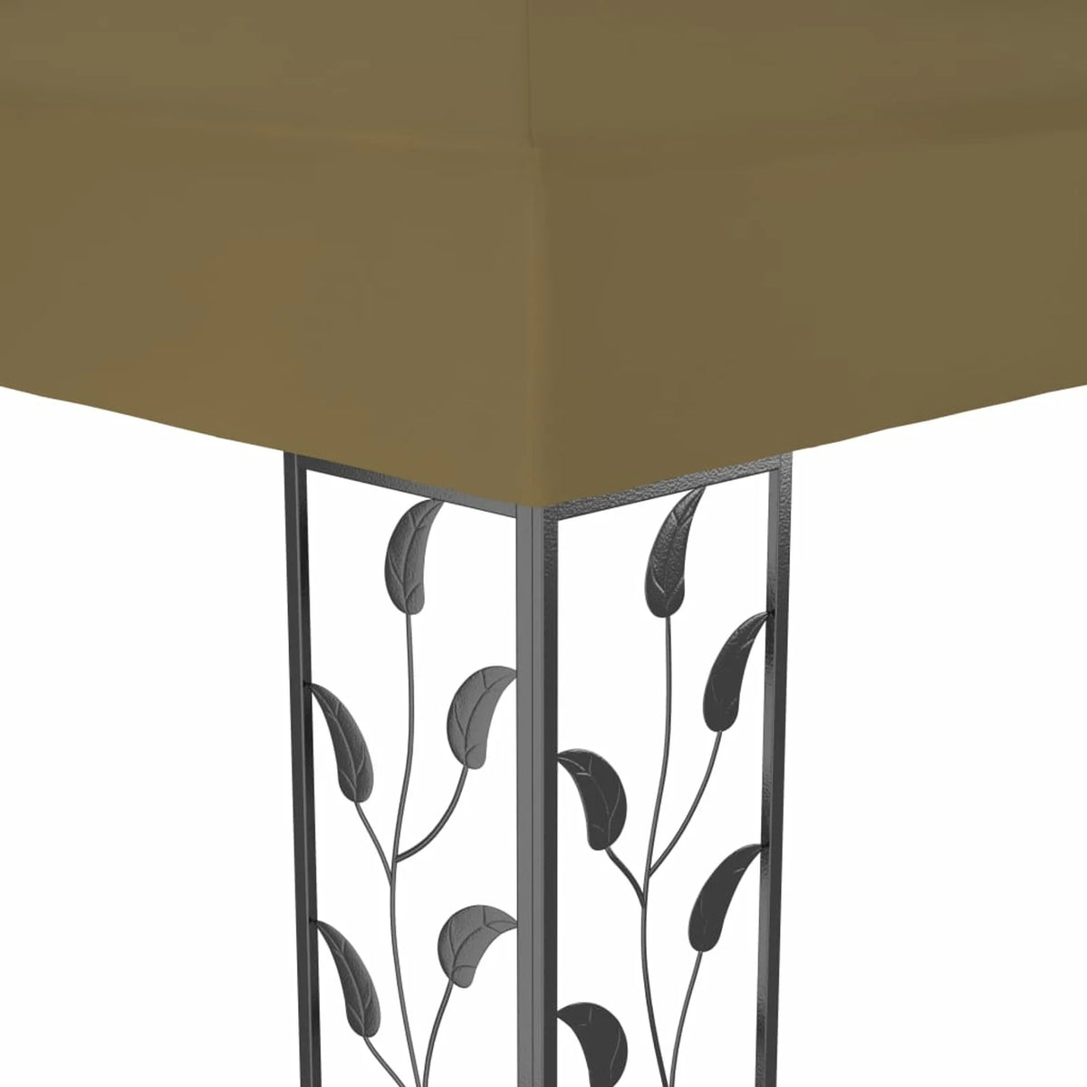 Taupe Outdoor Gazebo Canopy Steel Frame Party Tent 118.1 x 157.5 Inches Z254