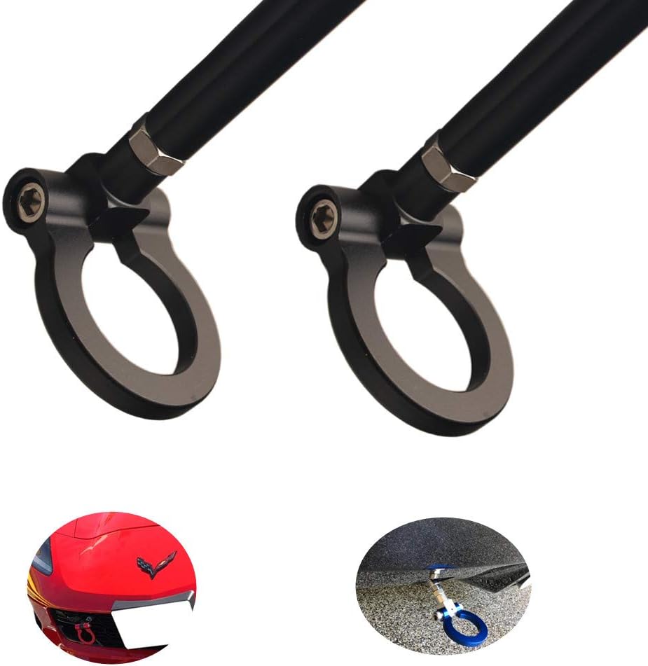 Black Aluminum Tow Hook Pack of 2 Q6638