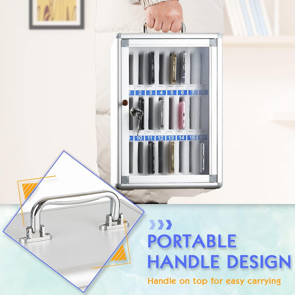 24 Slots Aluminum Alloy Pocket Chart Storage Cabinet P1719