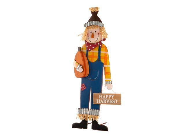 Orange and Blue Scarecrow Yard Stake Sign Decor Q87344