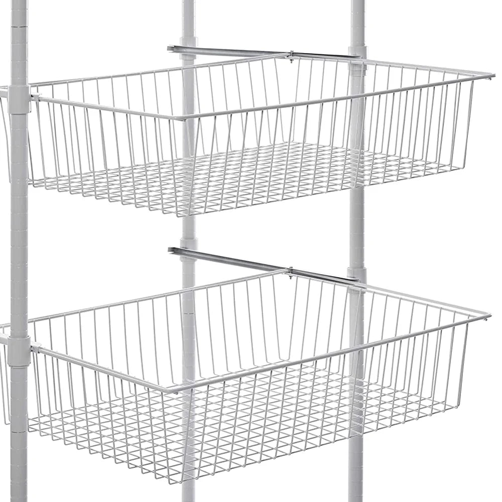 89"L Freestanding Closet Storage Organizer White A78720