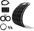200 Watt 12 Volt Flexible Solar Panel Kit with 2 Pcs 100W Monocrystalline Panel and 20A Waterproof PWM Controller E281