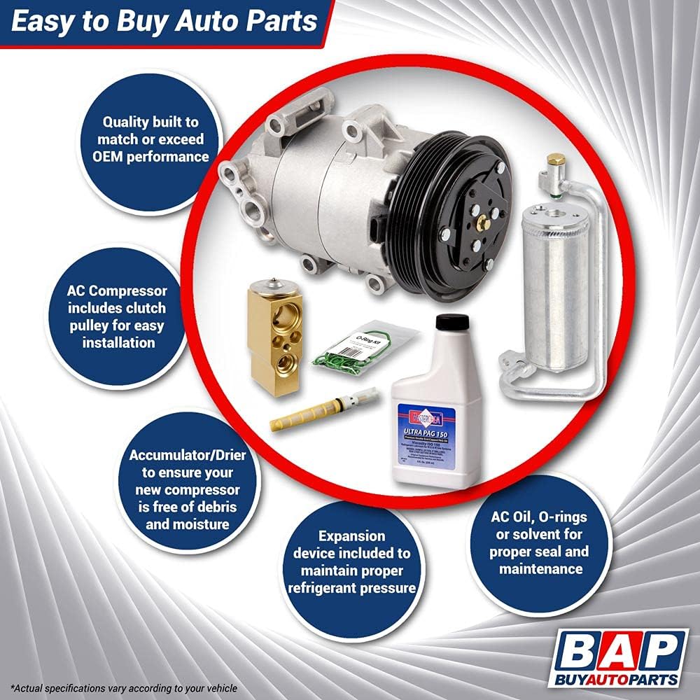 AC Compressor & A/C Kit For 1994 Ford Ranger V6 Mazda B3000 B4000 R134a Air Conditioning C87472