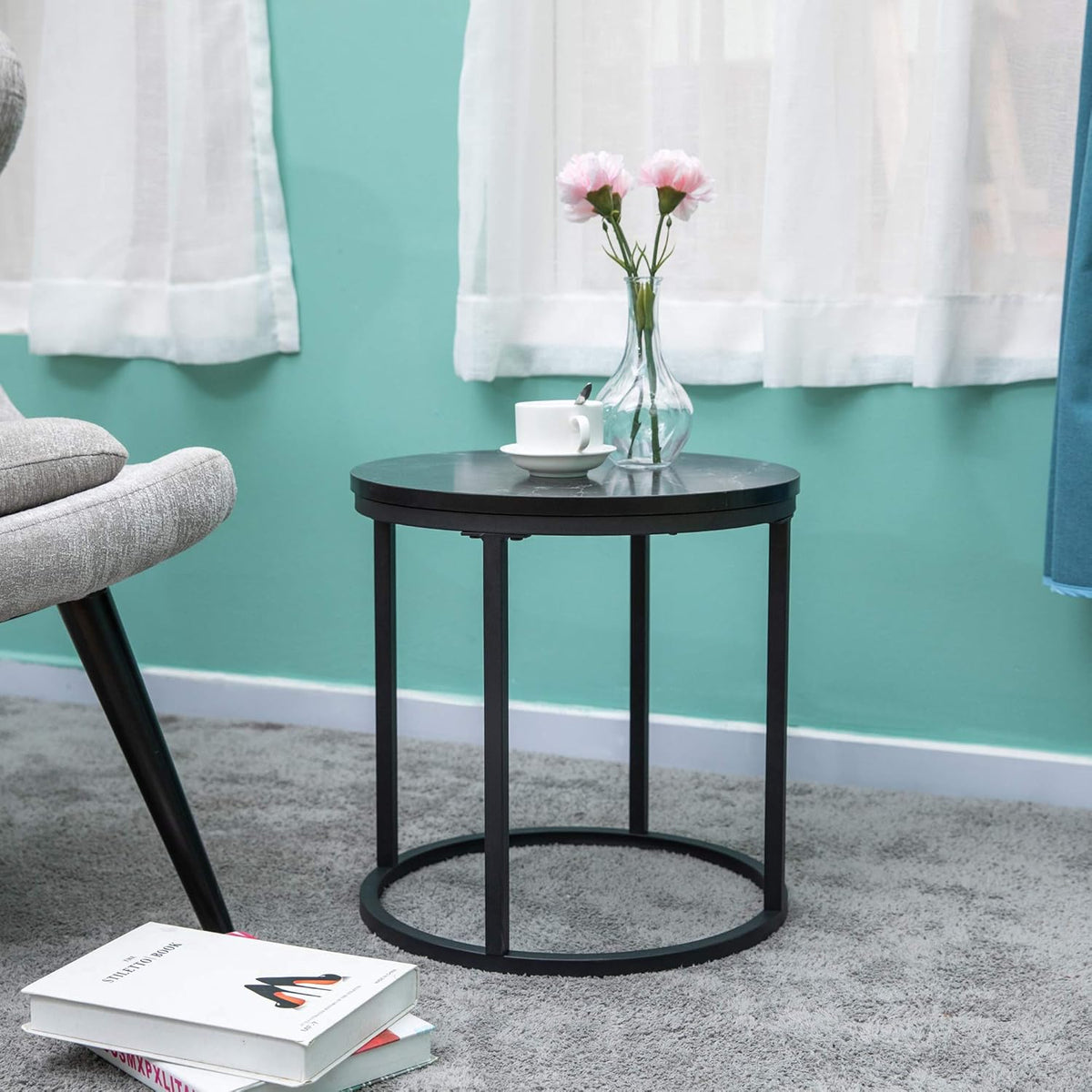 Black End Table Set of 2 U5584