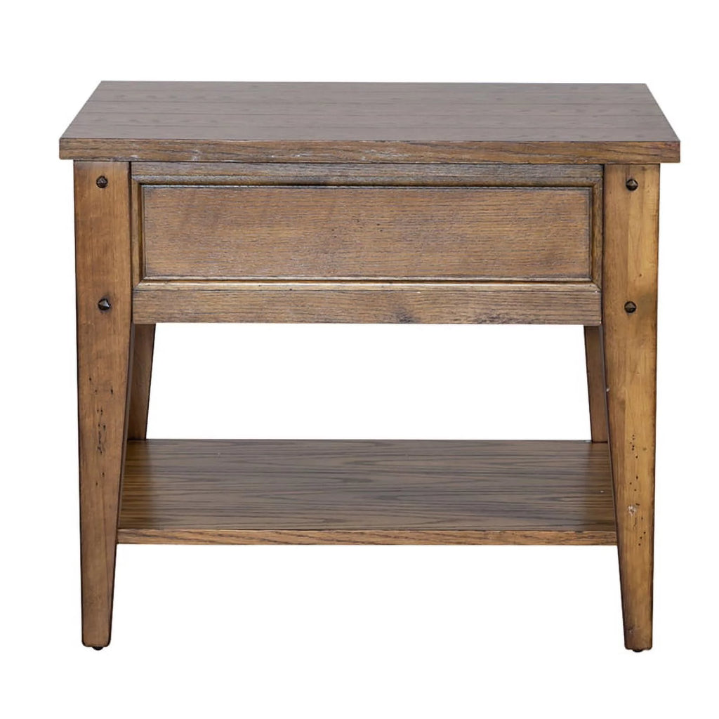 Oak Square End Table Set O8304