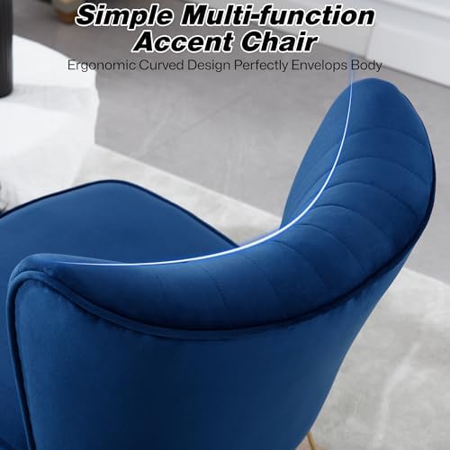 Velvet Accent Chairs with Golden U-Shape Legs O39920