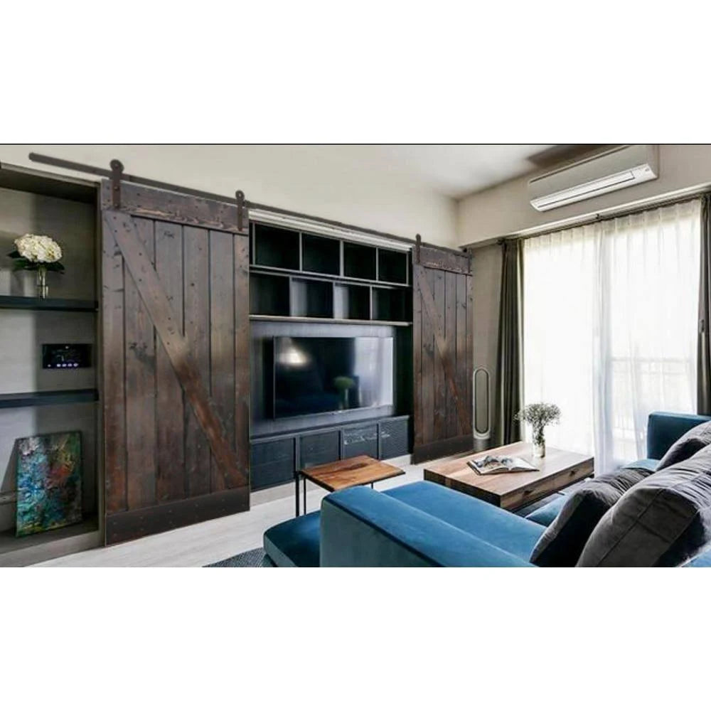 Paneled Wood Barn Door with Installation Hardware Kit - 36 x 84 H837014